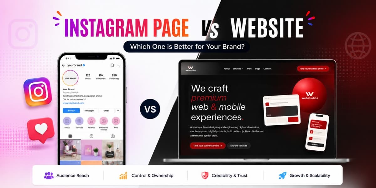 Instagram Page vs Website: What Businesses Actually Need in 2026